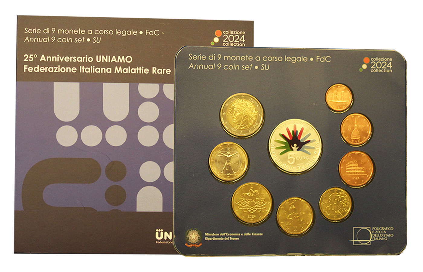 "100 nascita Italo Calvino" -  Serie divisionale, 5 euro gr. 18,00 in arg. 925/ - in folder ufficiale