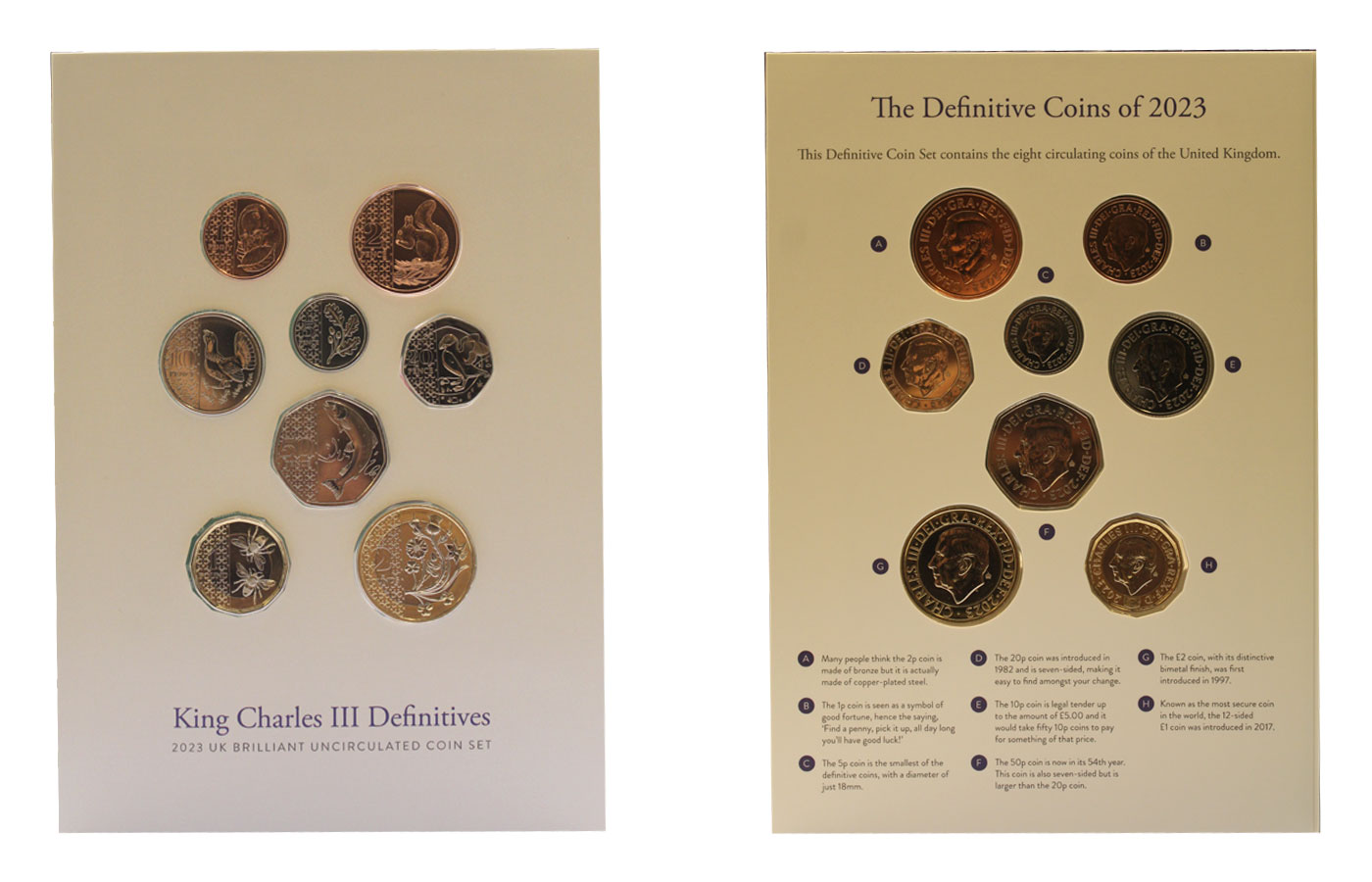 Re Carlo III - Serie divisionale da 8 monete - In folder