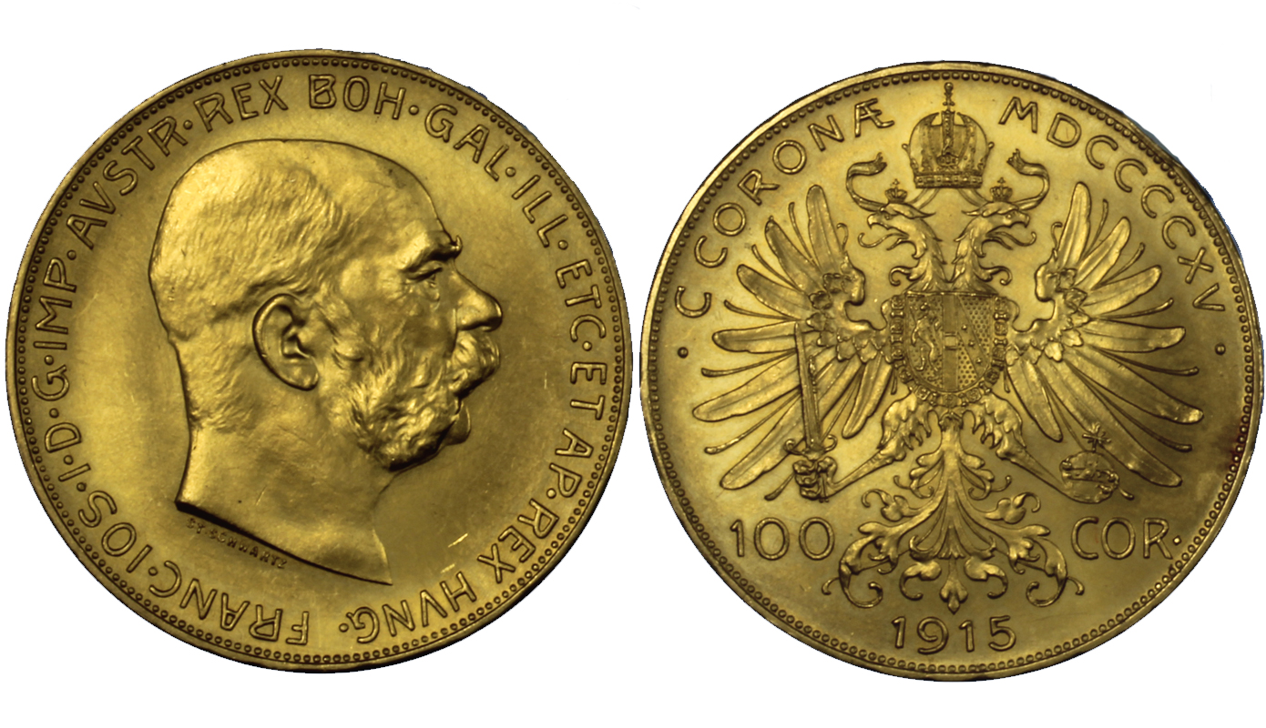 100 corone - gr. 33,87 in oro 900/ 