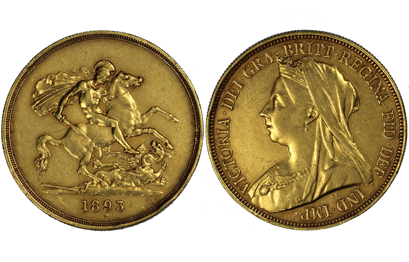 Regina Vittoria - 5 Sterline gr. 39,94 in oro 917/