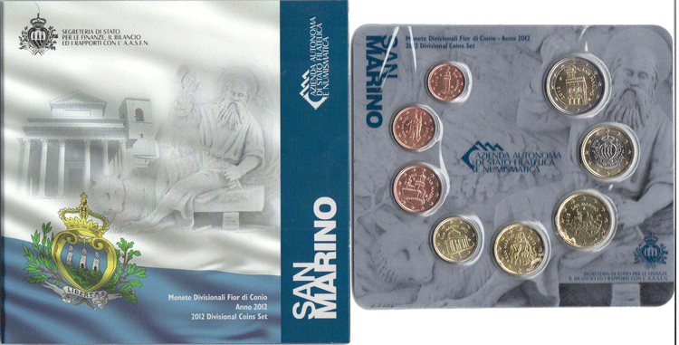 Serie divisionale di 8 monete - In conf. originale