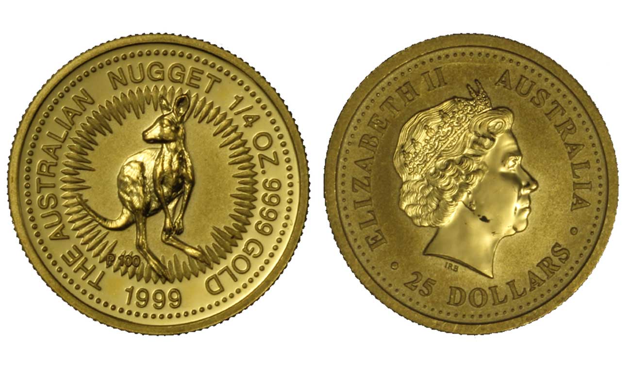 Canguro - 25 dollari di gr. 7,77 in oro 999/000