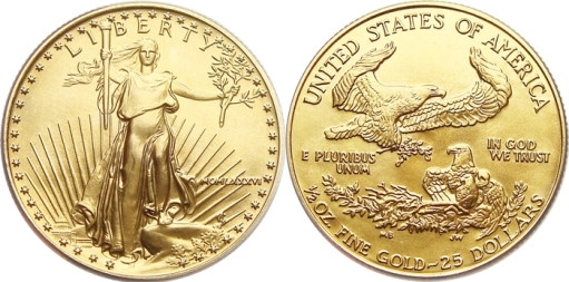 American Eagle - 25 dollari gr. 16,966 in oro 917/000 