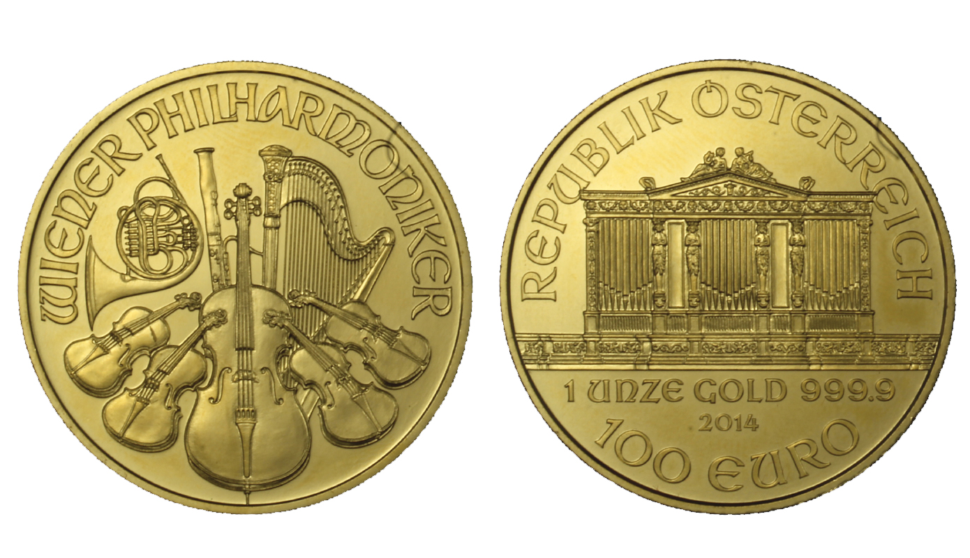Philarmonica 100 euro/2000 scellini gr. 31,103 in oro 999/000