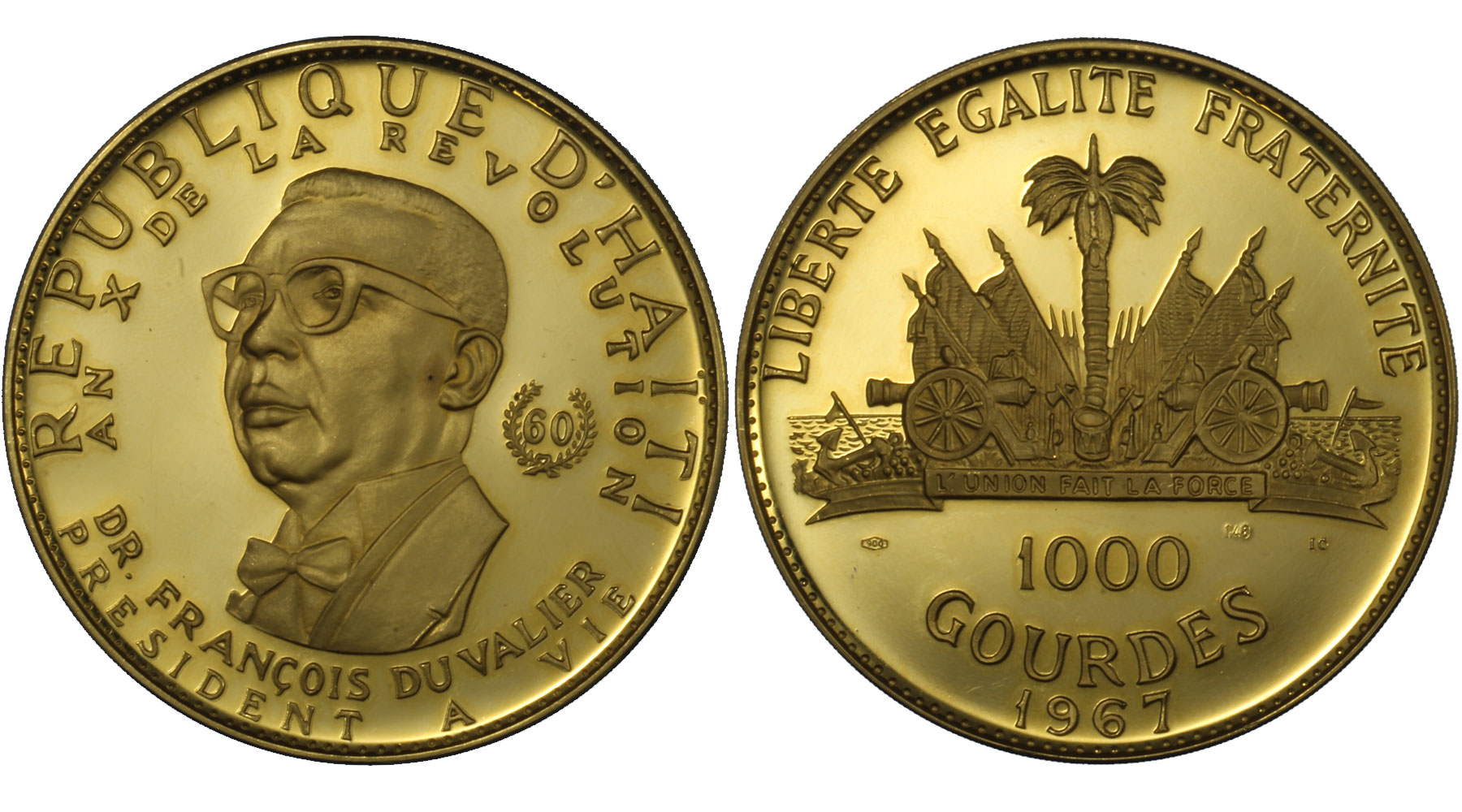 1000 Gourdes gr. 197,48 in oro 900/00 