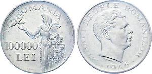 " Re Mihail" 100.000 Lei di gr. 24,70 in argento 700/000 - Lotto di 10 monete