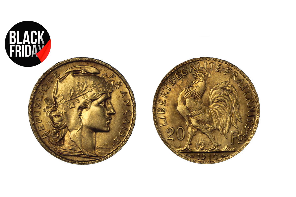  Napoleone/Angelo Scrivente/Galletto - 20 franchi gr. 6,45 in oro 900/000