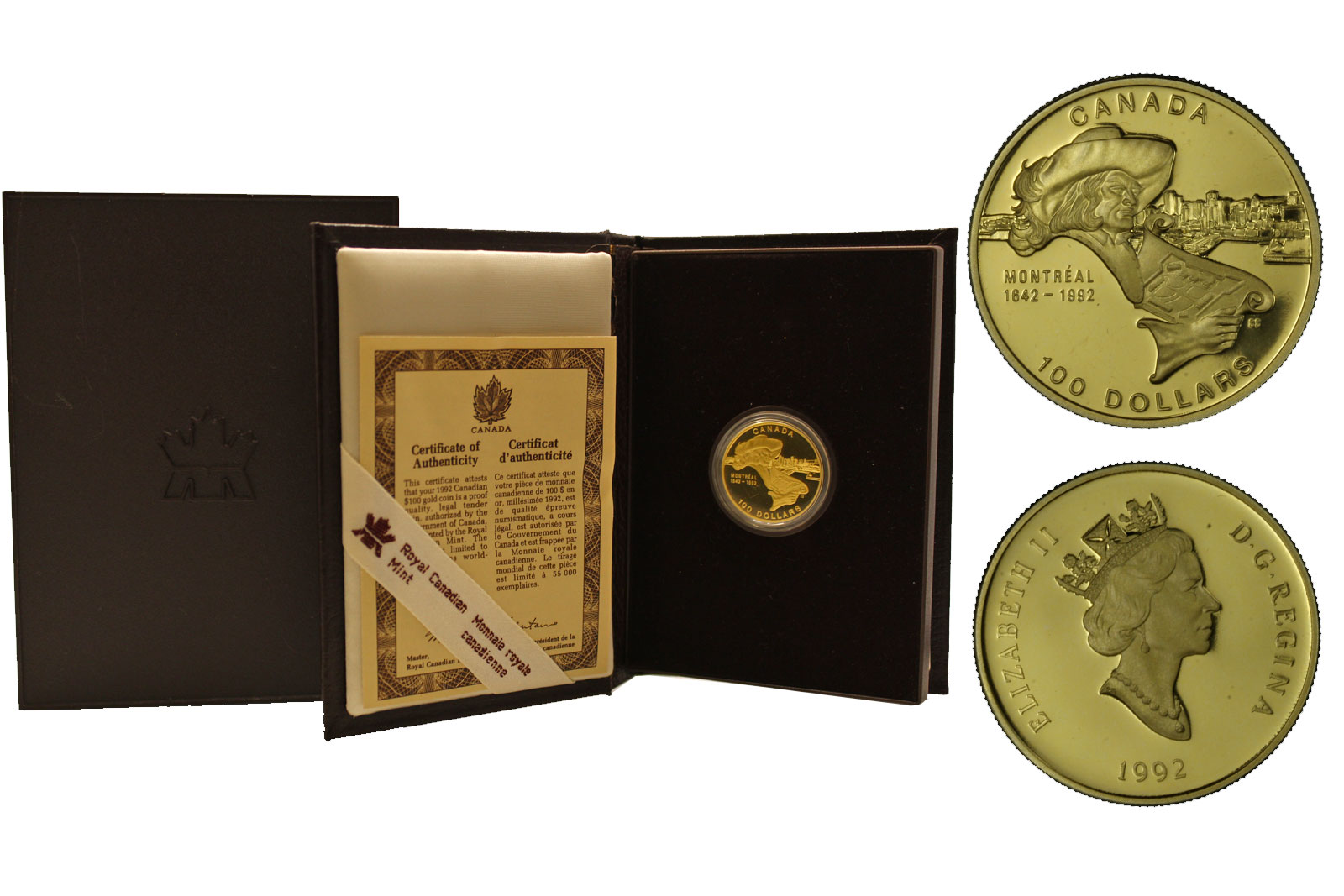 "Montreal" - 100 dollari gr. 13,33 in oro 583/000 - conf. originale