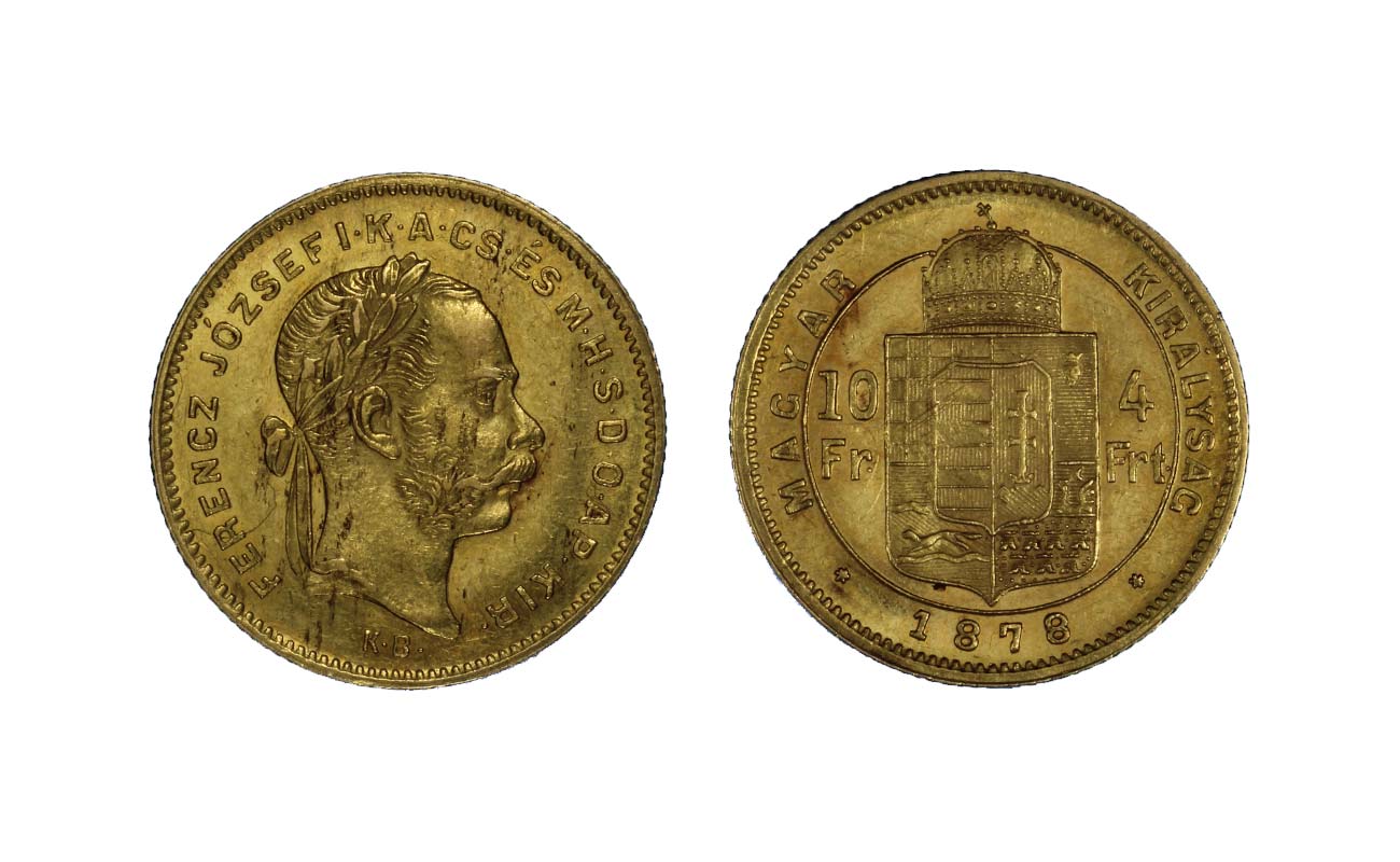 4 Fiorini gr. 3,22 in oro 900/000 