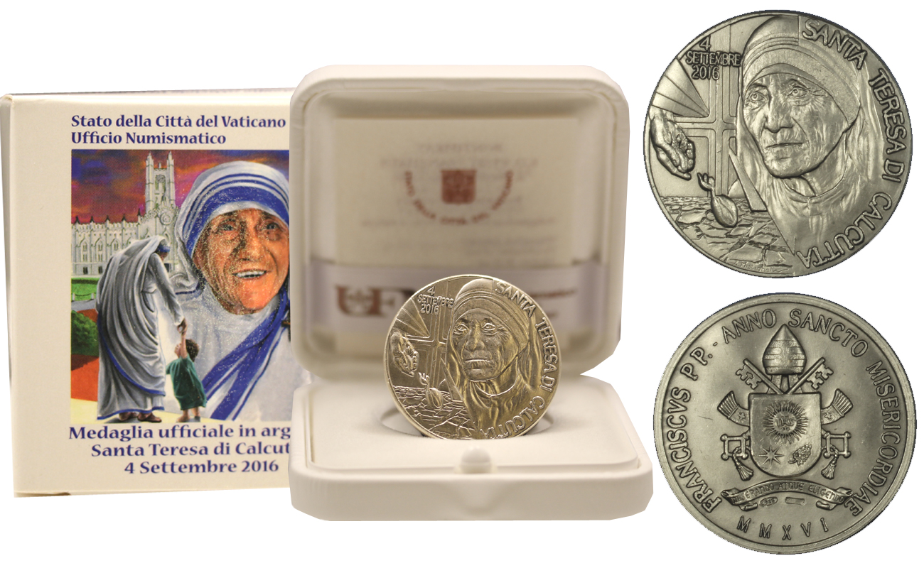 Canonizzazione di Madre Teresa di Calcutta - medaglia in argento