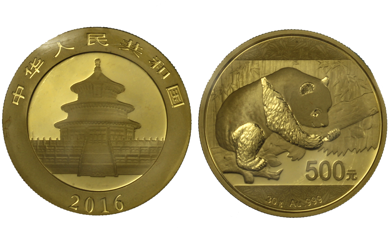 Panda 500 Yuan gr. 30,00 in oro 999/000
