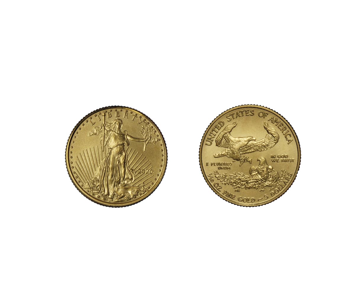 "American Eagle" - 1/10 di oncia gr. 3,393 in oro 917/ 