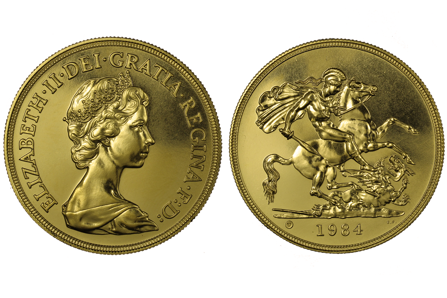 Regina Elisabetta - 5 sterline gr. 39,94 in oro 917/000 in conf. originale
