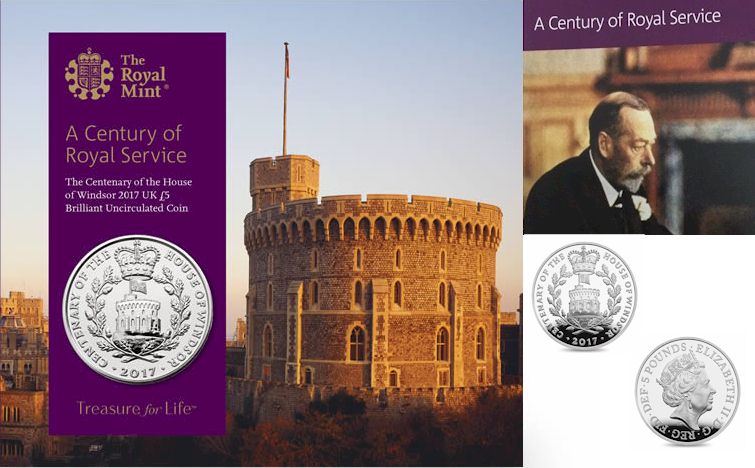 "Centenario del Casato dei Windsor "- moneta da 5 sterline in Nickel