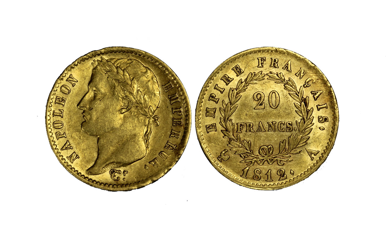 Imperatore Napoleone  - 20 franchi gr.6,45 in oro 900/