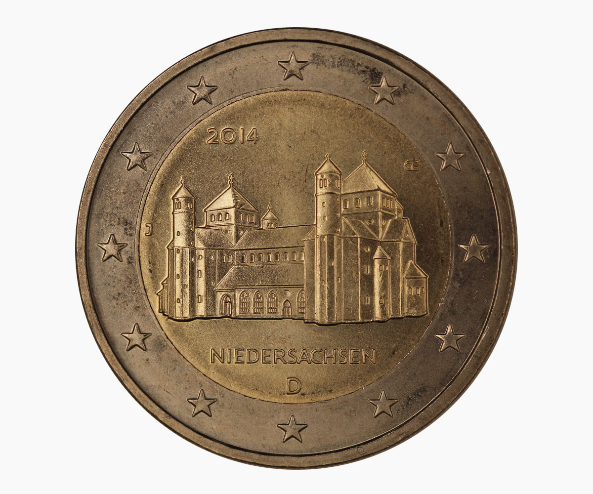 Niedersachsen - zecca J - moneta da 2 euro 