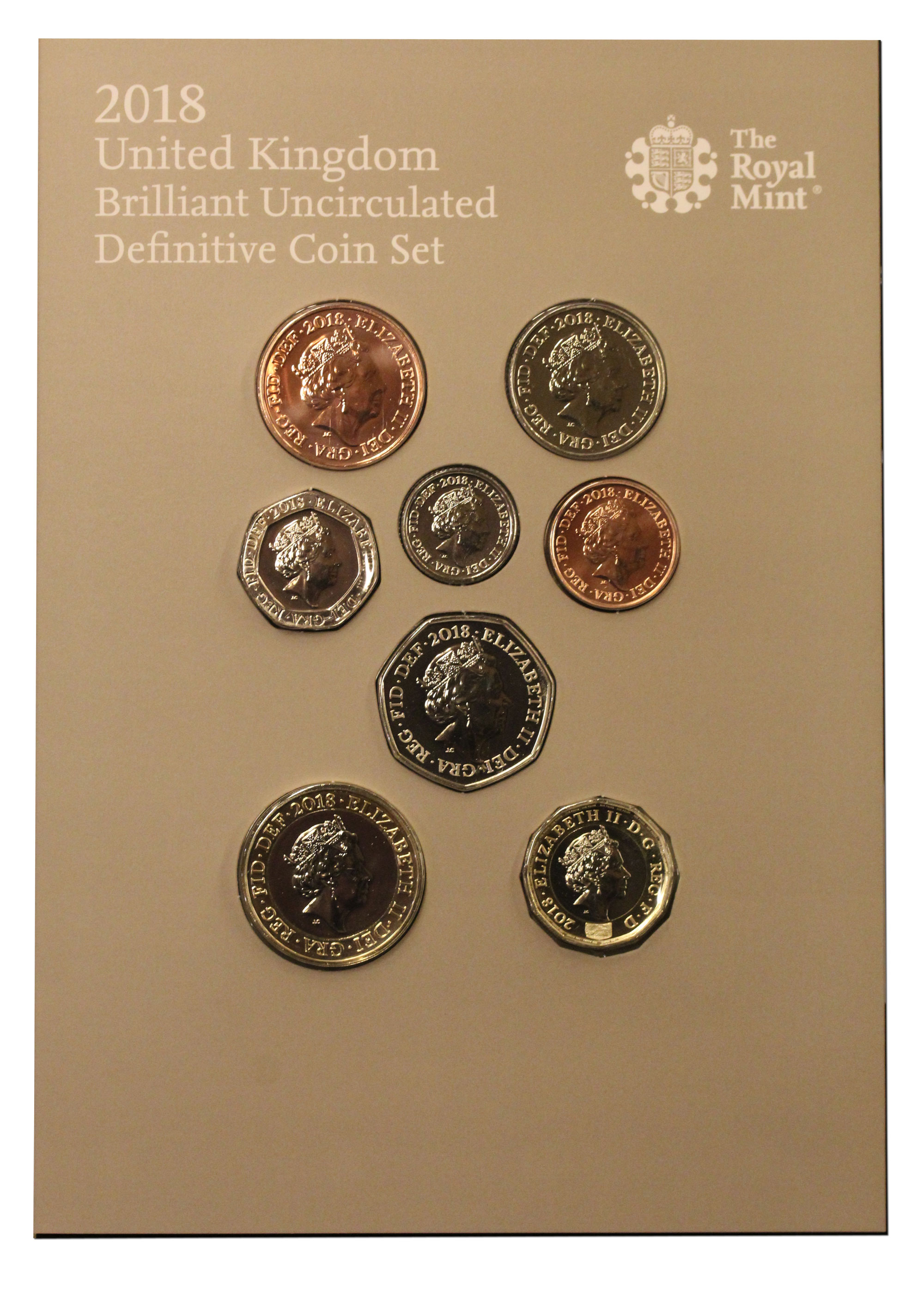 Serie annuale di 8 monete fior di conio con nuova moneta da 1 a 12 lati