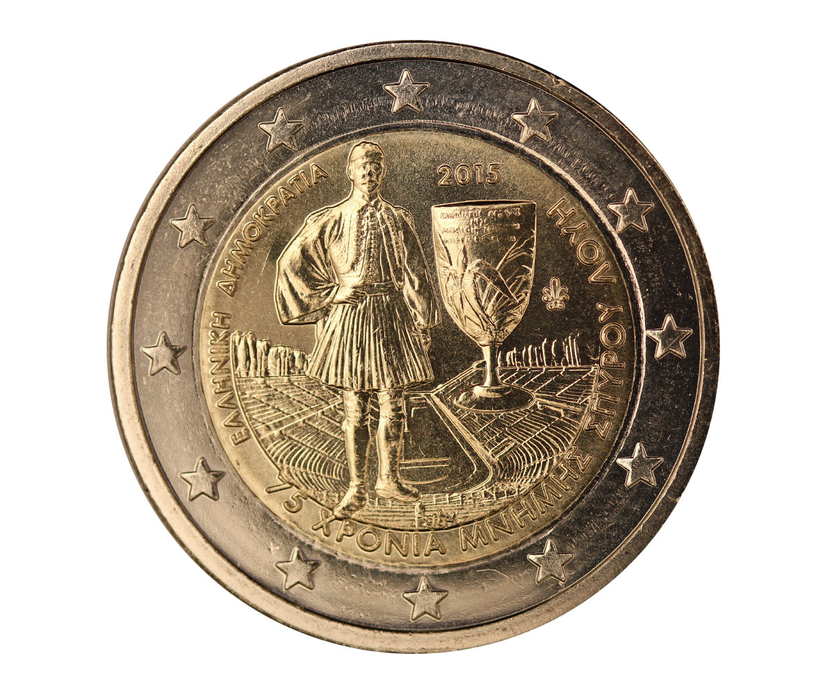 "75º anniversario della morte di Spyros Louīs" - moneta da 2 euro