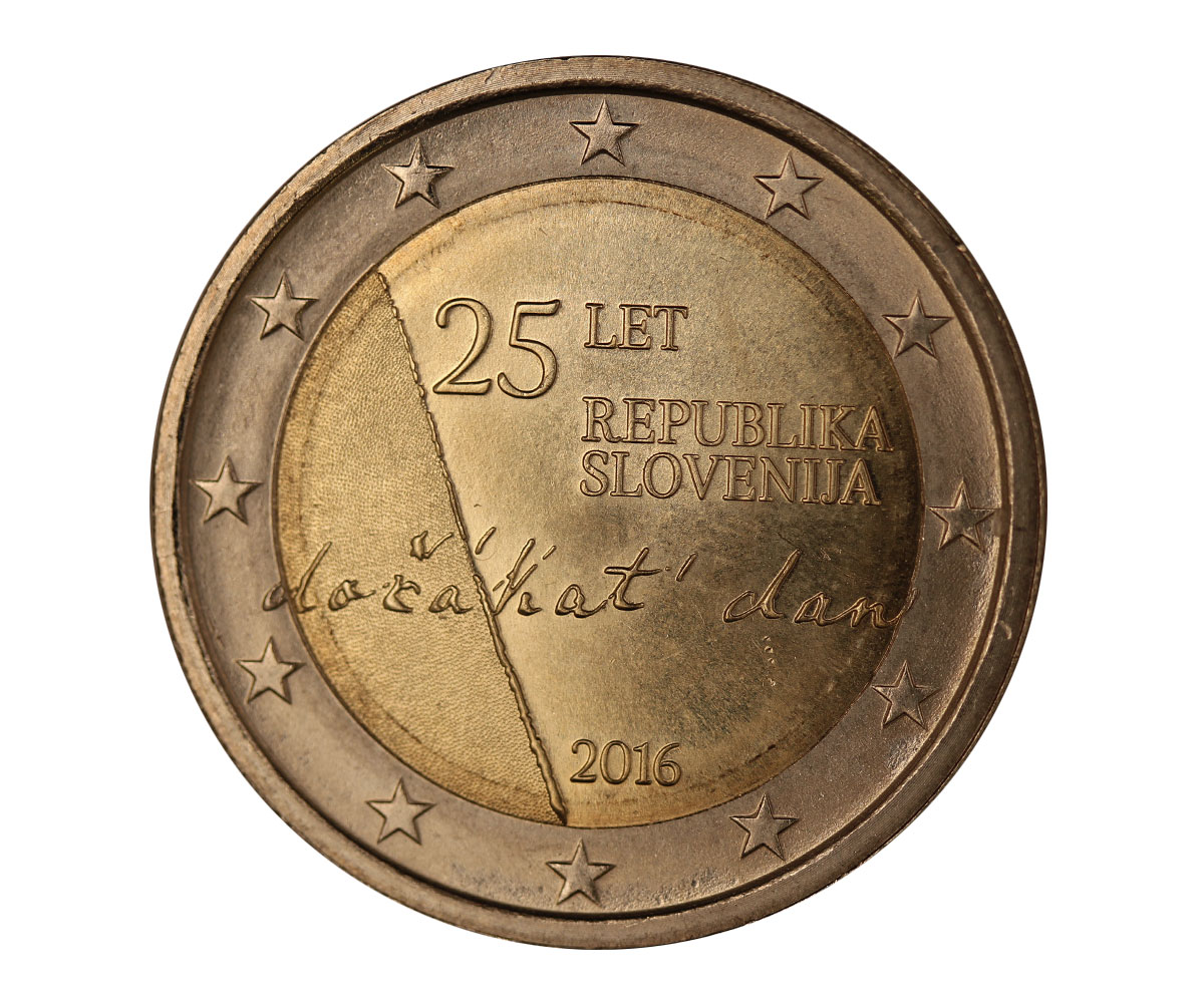 "25 Ann. dell'Indipendenza" - moneta da 2 euro