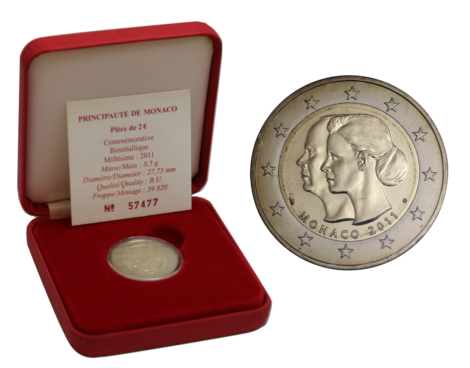 "Matrimonio del Principe Alberto" - moneta da 2 euro in cofanetto 