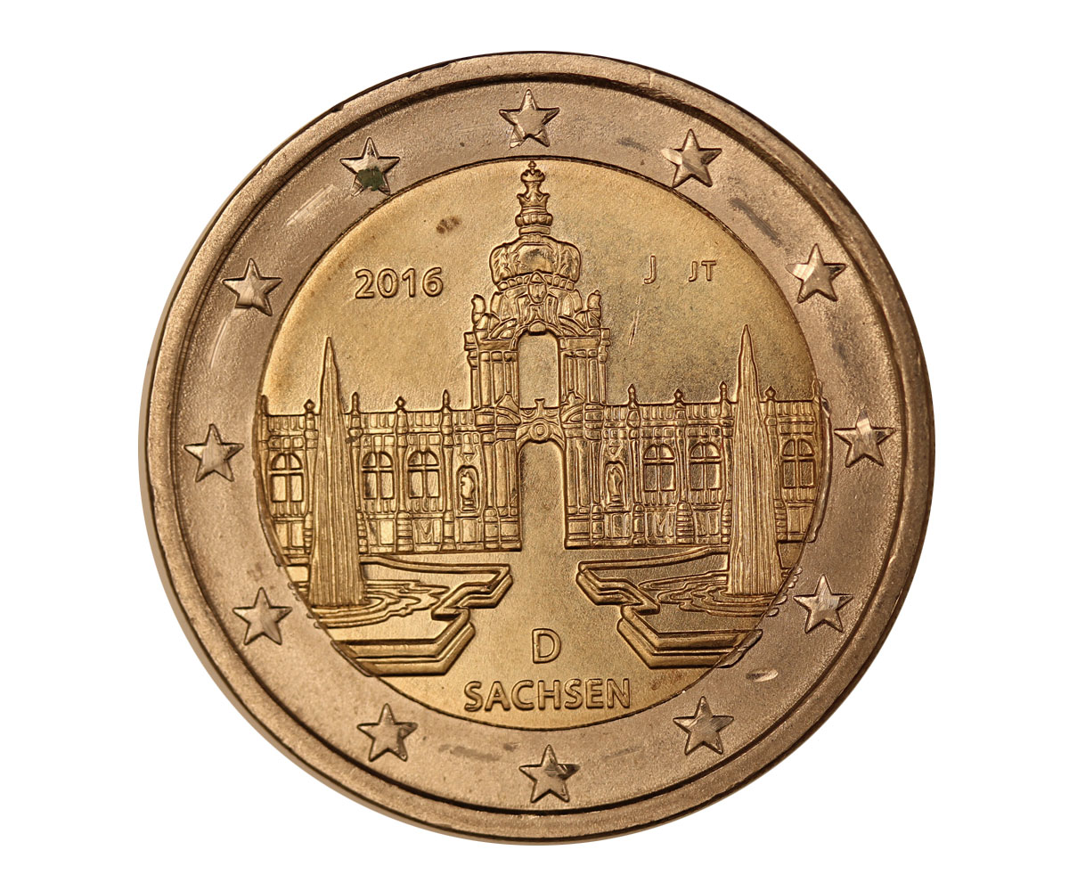 "Sachsen" - zecca J - moneta da 2 euro