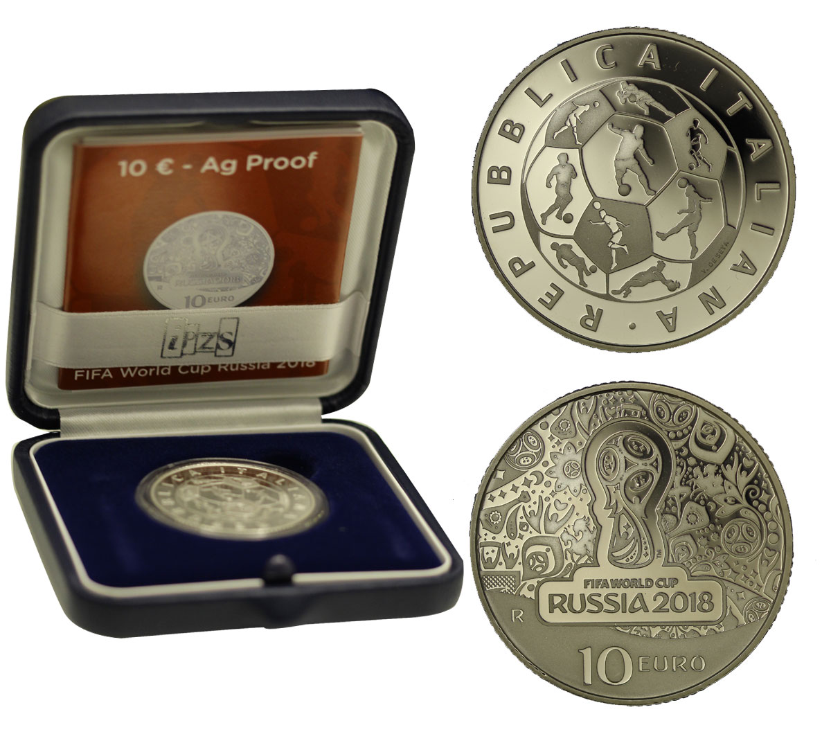 MONDIALI DI CALCIO RUSSIA 2018 - 10 Euro commemorativa in argento