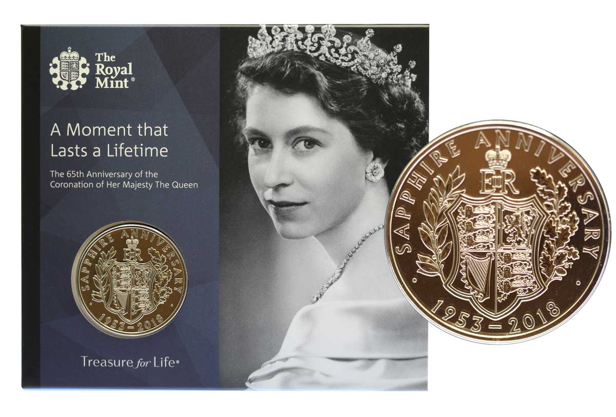 "65 Anniversario dell'Incoronazione" - Moneta da 5 sterline in nickel 