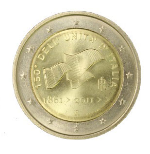 "150º anniversario dell'unità d'Italia"- moneta da 2 euro