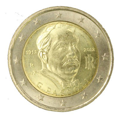 "100º anniversario della morte di Giovanni Pascoli" - moneta da 2 euro