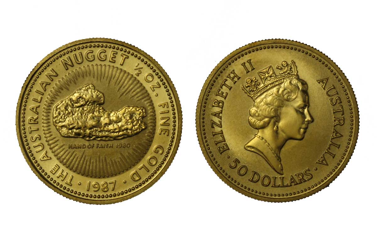 Nugget - 50 dollari gr. 15,55 in oro 999/000 