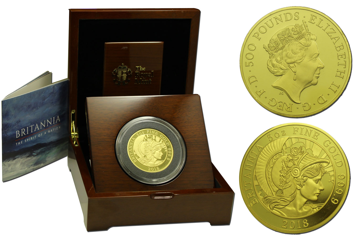 "Britannia" - Moneta da 500 pounds gr. 156,30 in oro 999/000 - Tiratura 95 pezzi