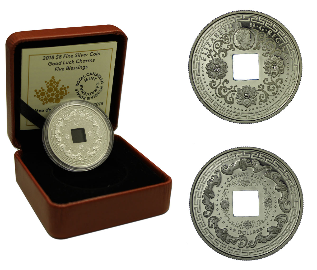 "Moneta della Fortuna" 8 dollari gr. 20.86, in ag. 999/
