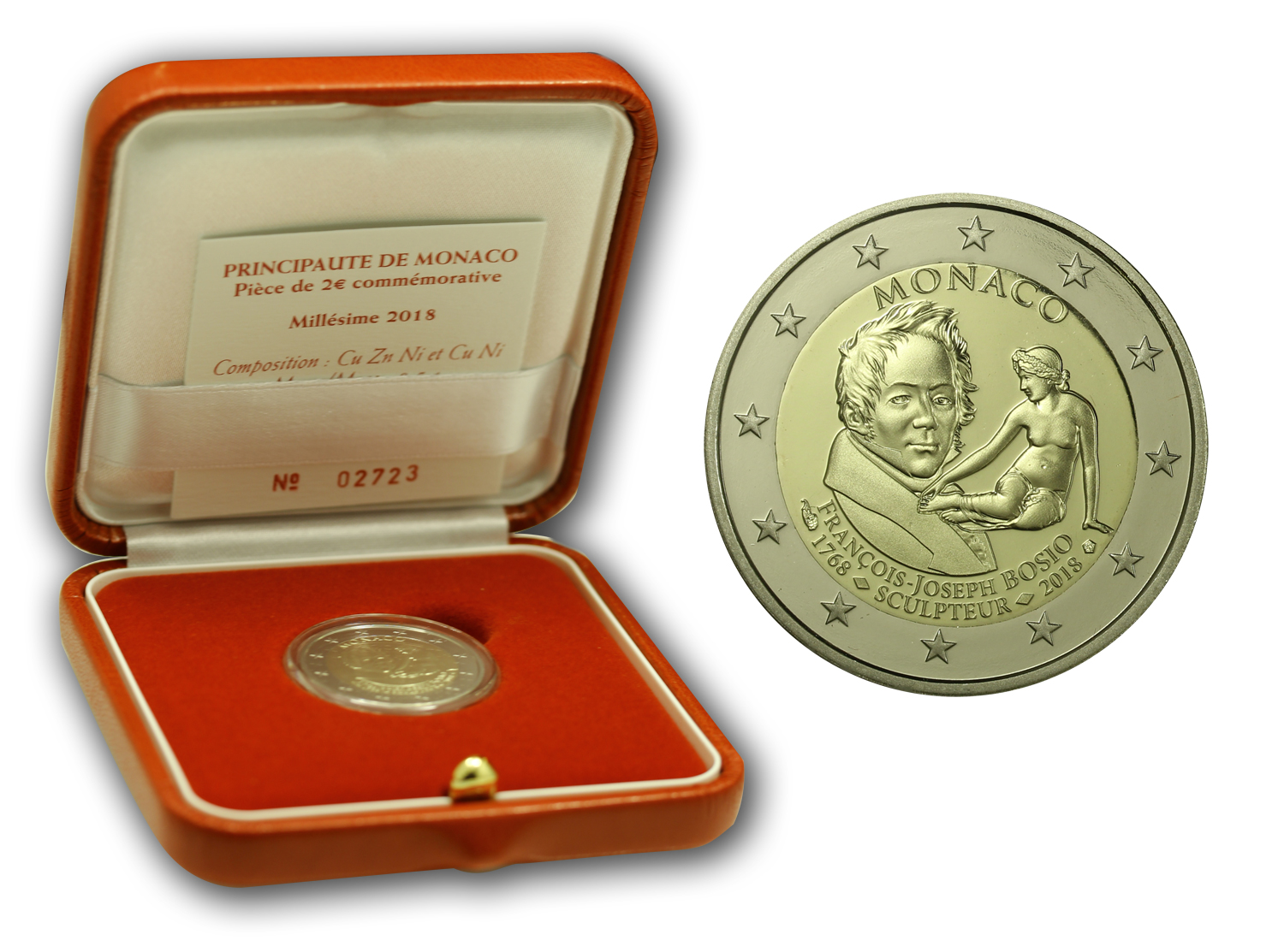 "250º anniversario della nascita di François Joseph Bosio" - moneta da 2 euro in cofanetto