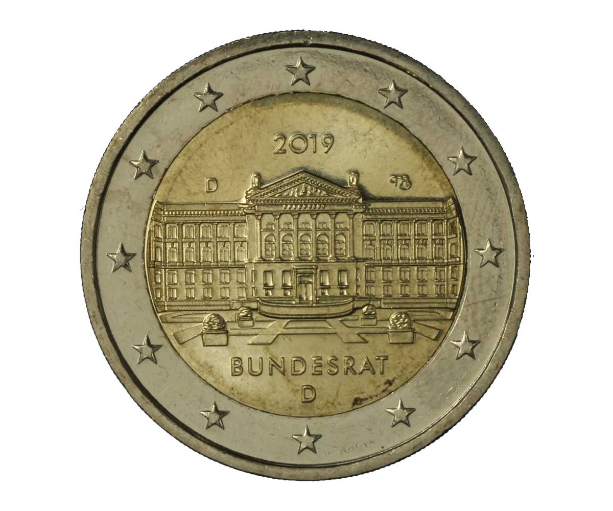 "70 anniversario del Bundesrat" - zecca D - moneta da 2 euro