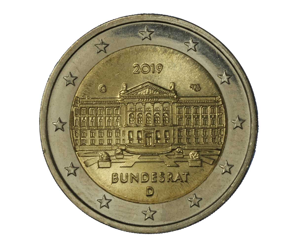 "70 anniversario del Bundesrat" - zecca G - moneta da 2 euro