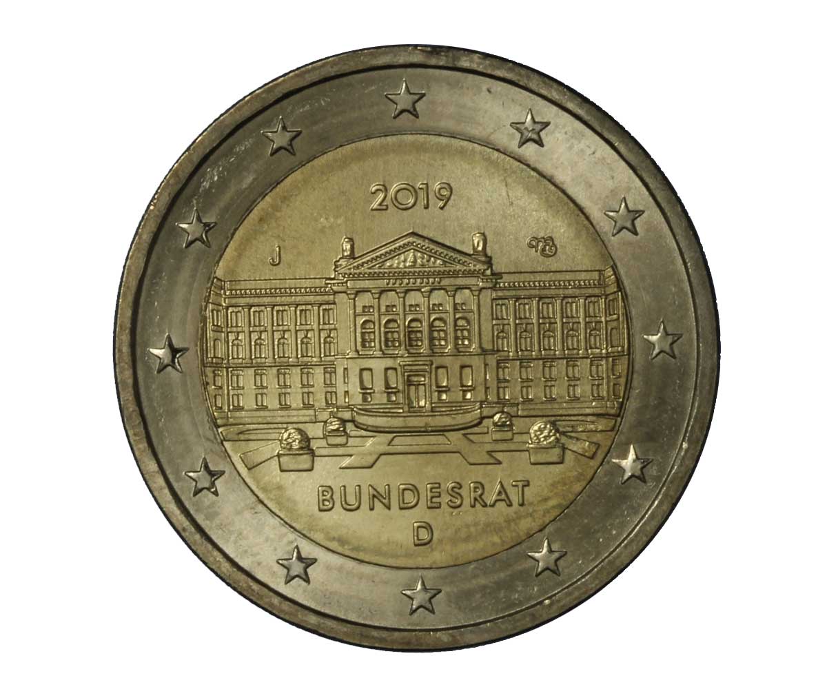 "70 anniversario del Bundesrat" - zecca J - moneta da 2 euro