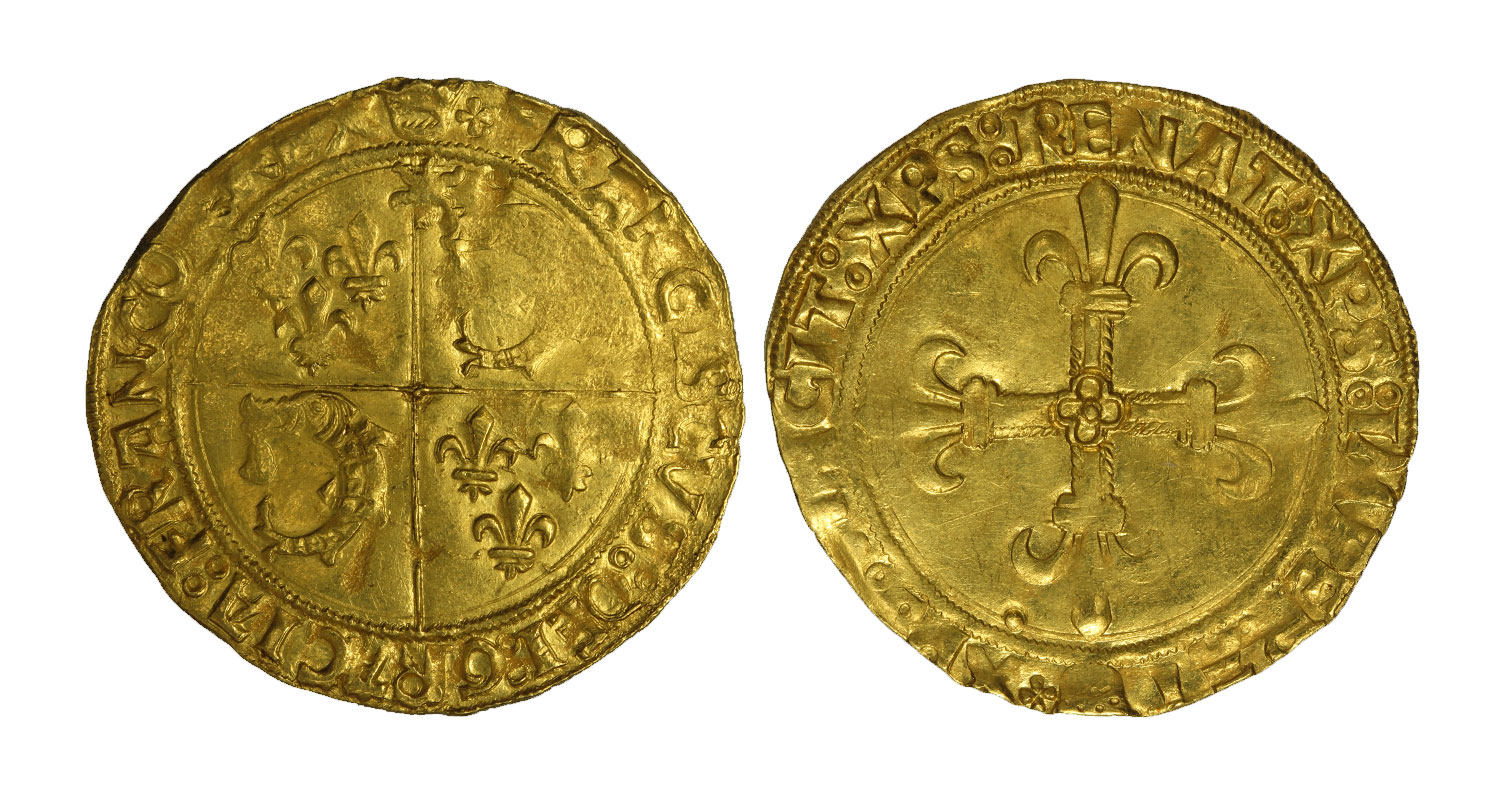  Francesco I - Scudo in oro del Sole Del Delfinato gr.3,37 in oro 961/