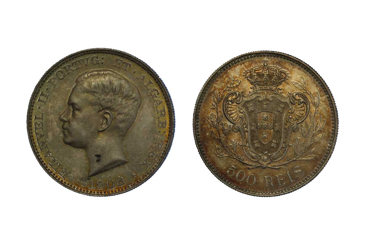 Emanuele II - 500 reis gr.12,50 ag.917/000 