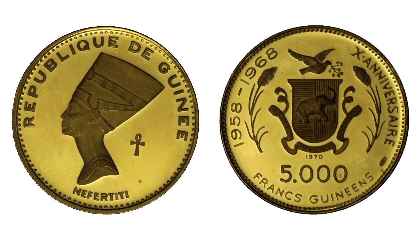 "Nefertiti" - 5000 franchi gr. 20,00 in oro 900/000