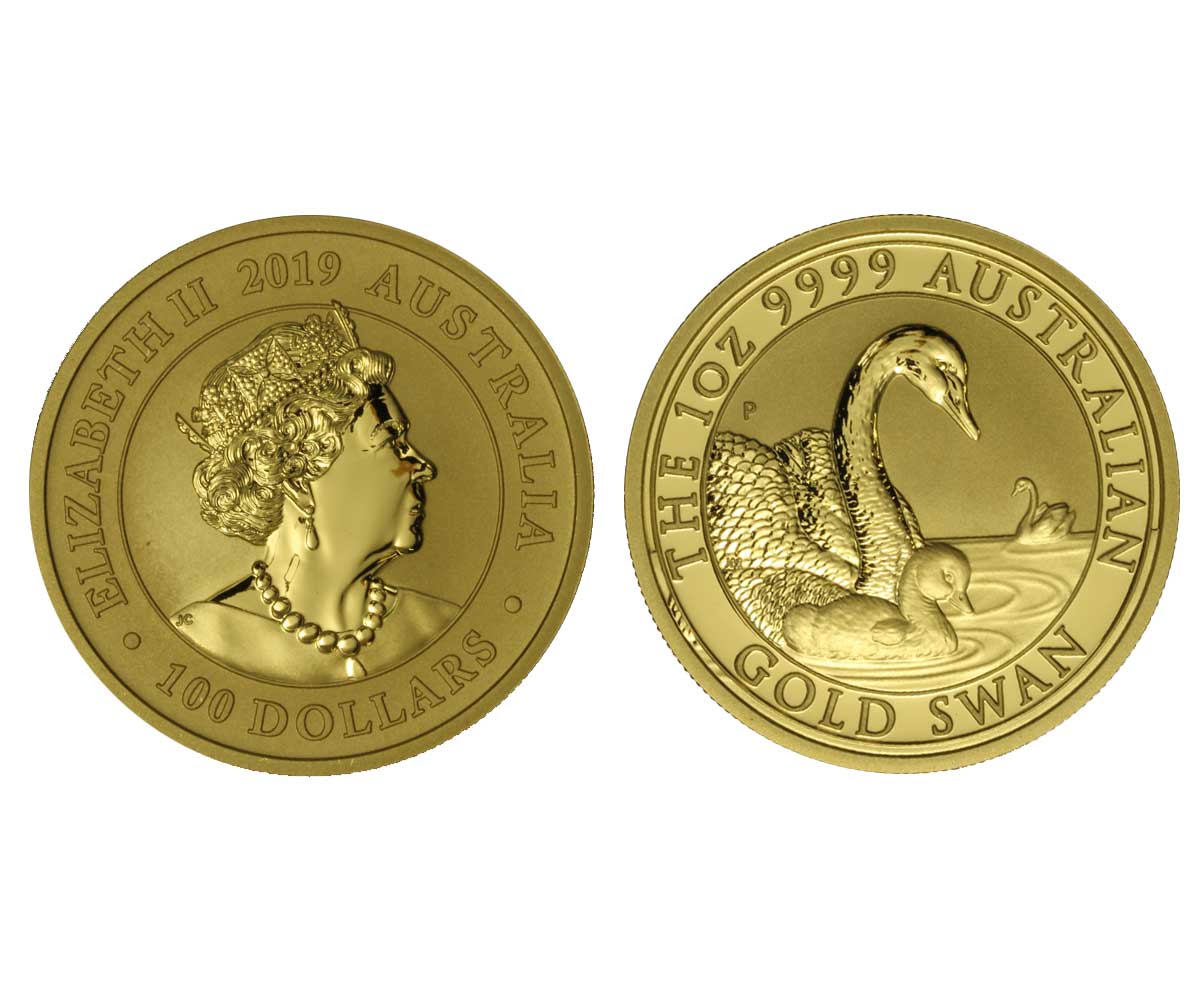 The Gold Swan - 100 dollari gr. 31,103 in oro 999/000 