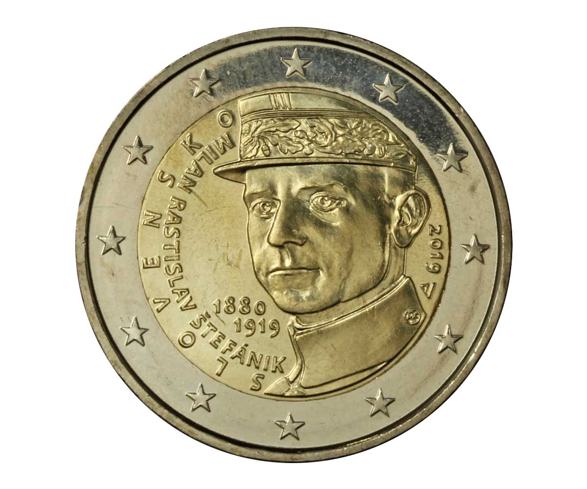 "Milan Rastislav tefnik" - moneta da 2 euro 
