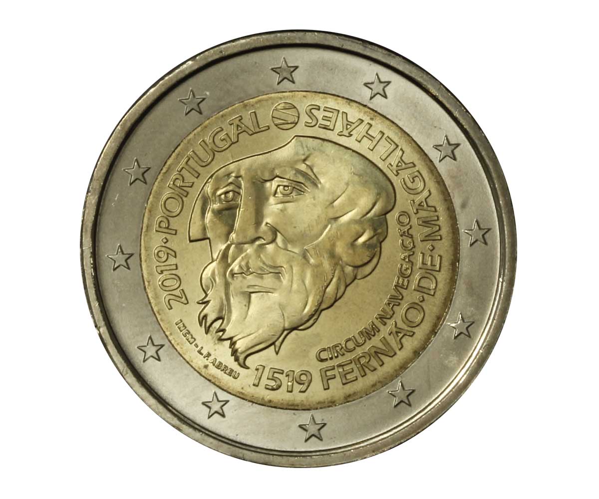 "500 anniversario della circumnavigazione di Magellano" - moneta da 2 euro