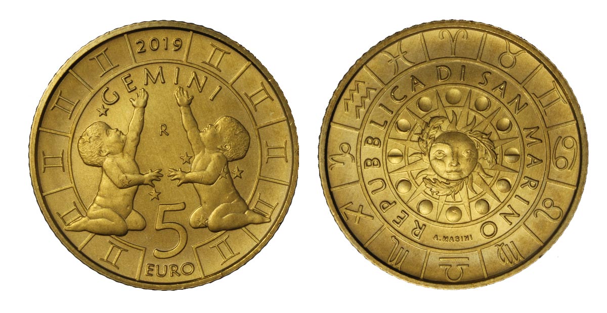 Serie "Segni zodiacali: Gemelli" - moneta da 5 euro