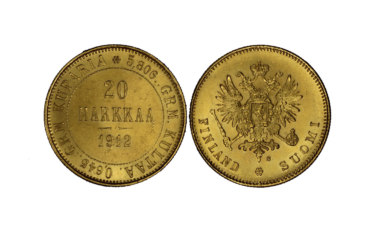 Zar Nicola II - 20 markka gr. 6,45 in oro 900/