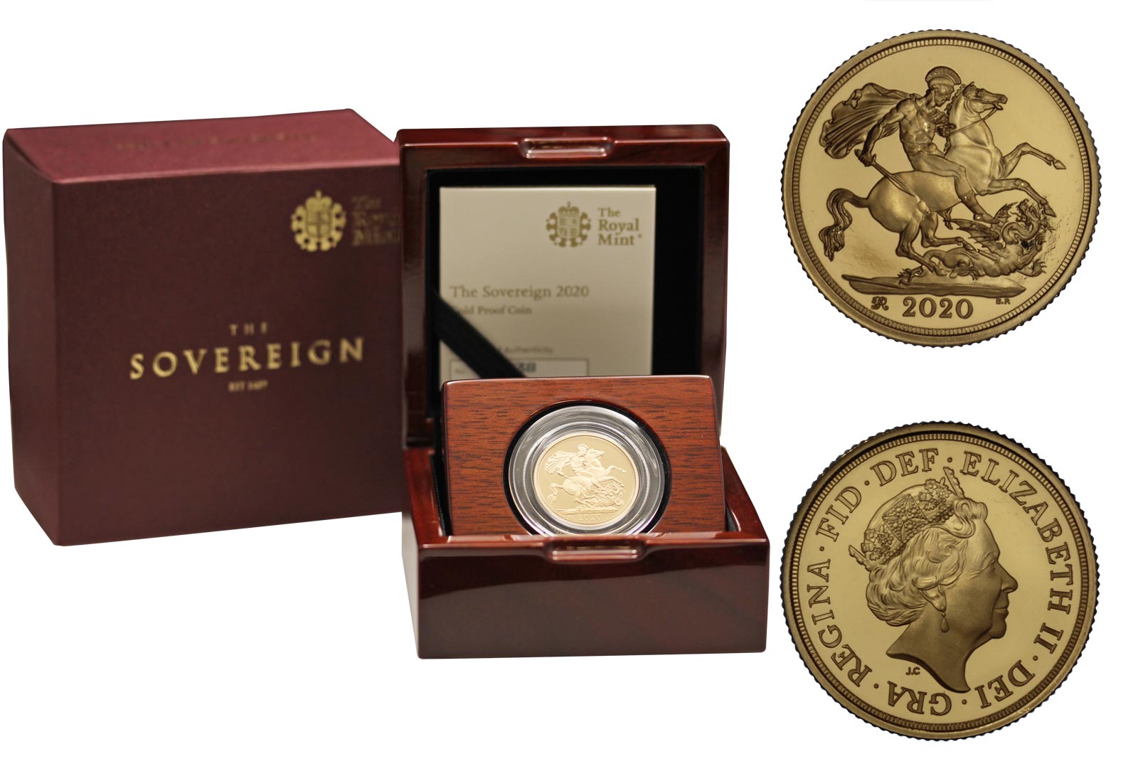Sterlina gr. 7,98 in oro 917/000 - Ed. limitata con monogramma di Giorgio III - Tiratura 7995 pezzi