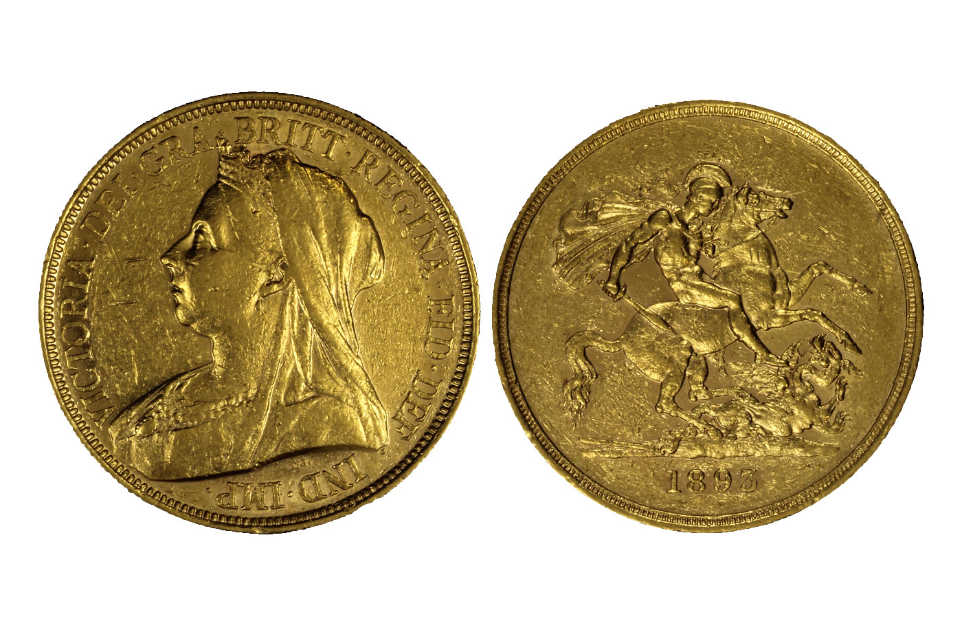 Regina Vittoria - 5 sterline gr.39,94 in oro 917/ 