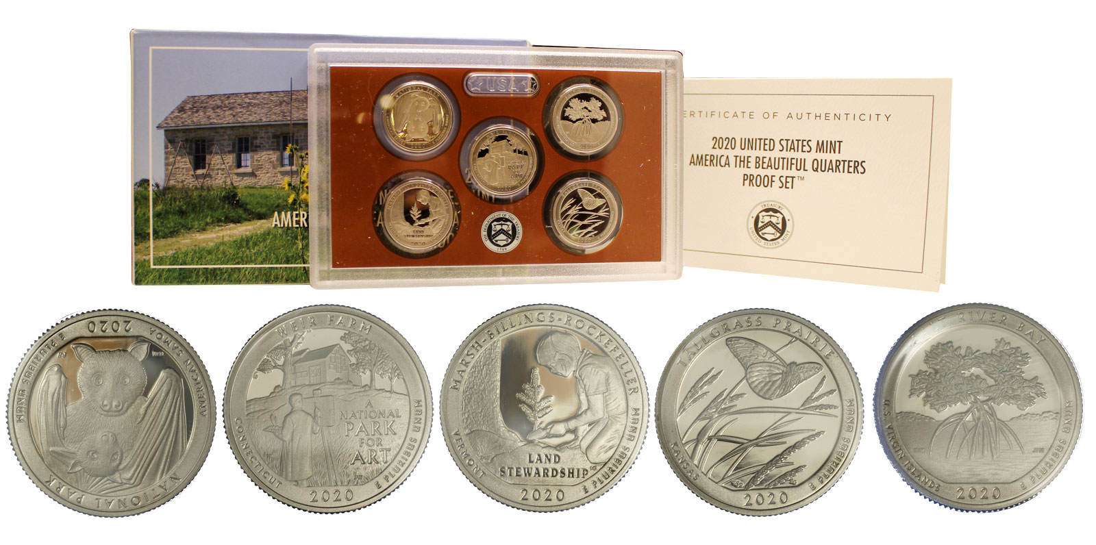 "Parchi nazionali" - Serie di 5 monete da un quarto di dollaro in nickel