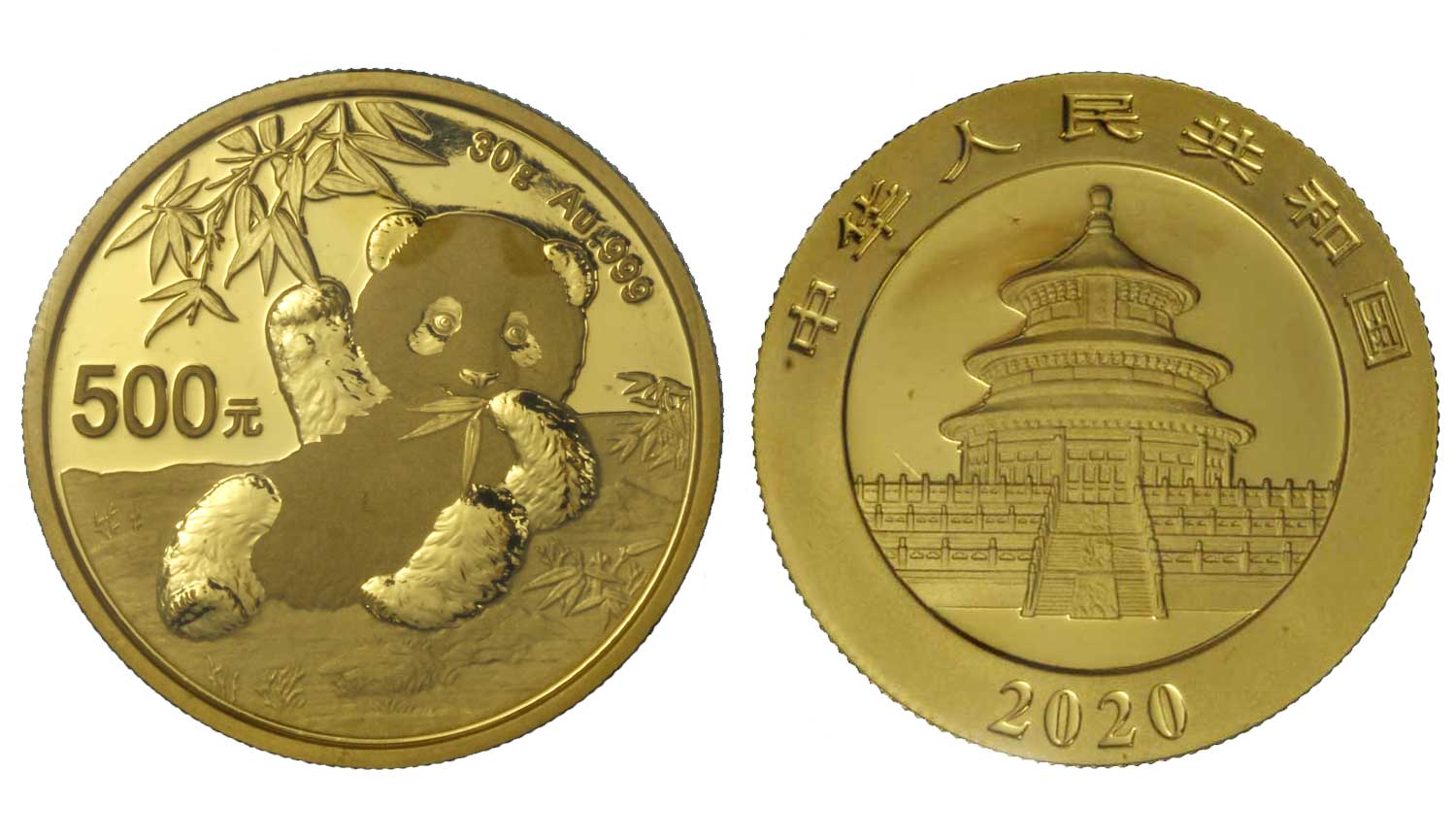 "Panda" - 500 yuan gr. 30,00 in oro 999/