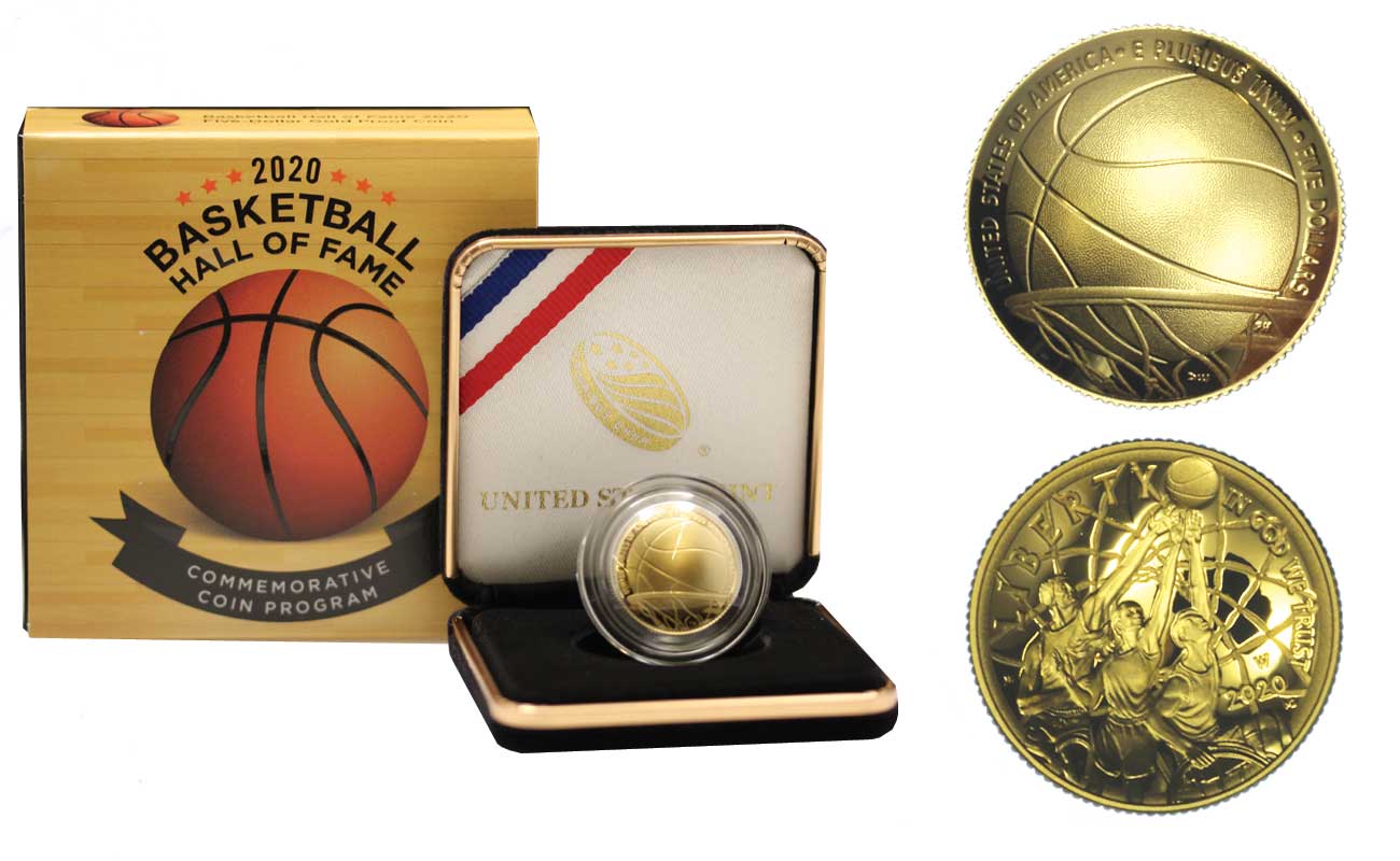 "Basket Hall of Fame" - 5 dollari gr. 8,35 in oro 900/000