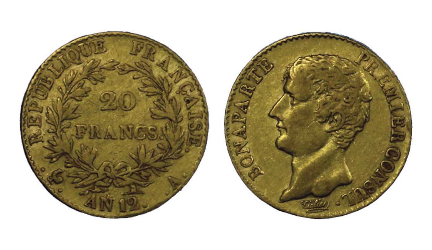 Napoleone primo Console - 20 franchi gr.6,45 in oro 900/ - Zecca di Parigi